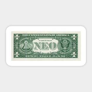 US dollar NEO Sticker